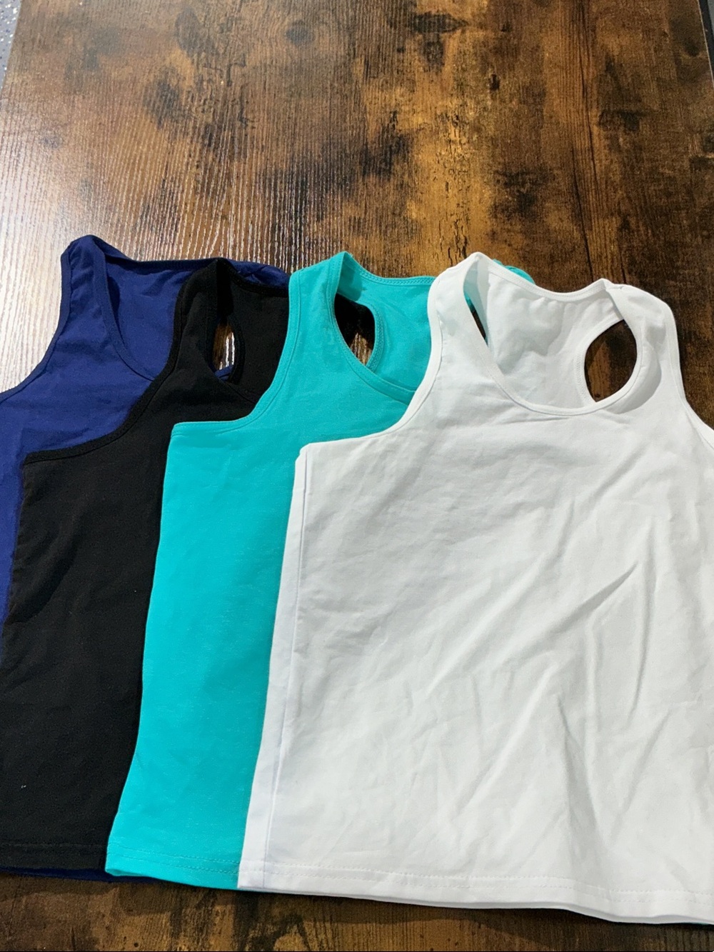 Source Unknown Girls Racerback Tank Top Set - White, Teal, Black, Navy